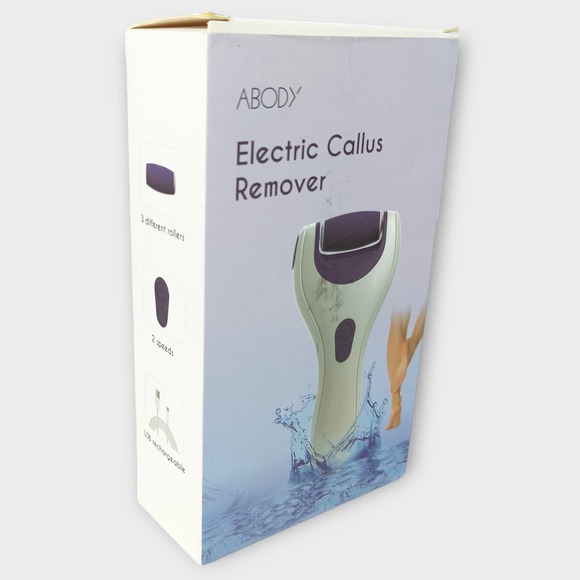 New in Box ABODY Electric Callus Remover with 3 different Rollers 2-Speed - Picture 3 of 5
